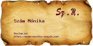 Szám Mónika névjegykártya